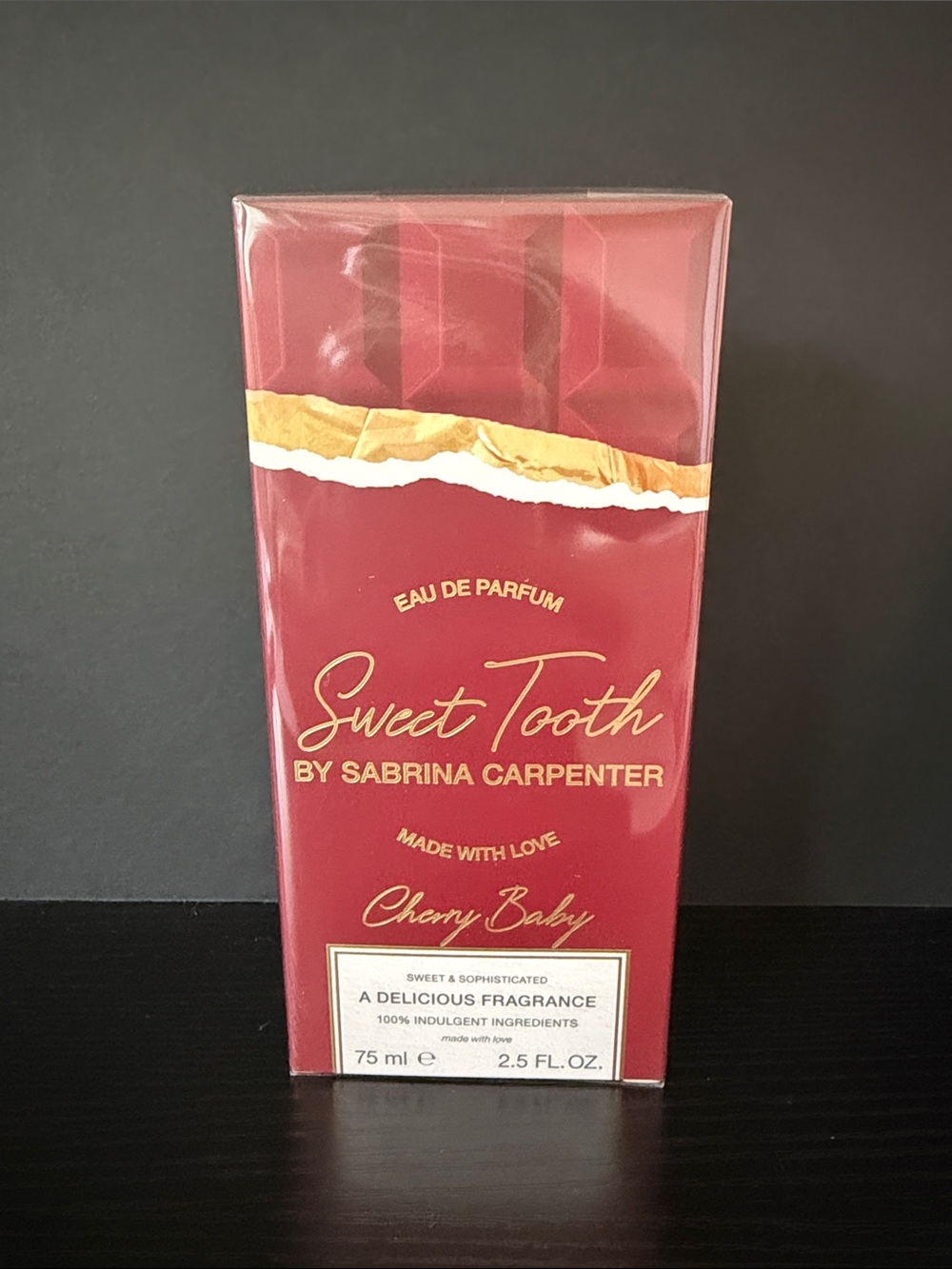 Sweet Tooth Cherry Baby Eau de Parfum by Sabrina Carpenter - Red & Gold Box